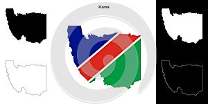 Karas outline map