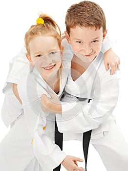 Karate boy and girl