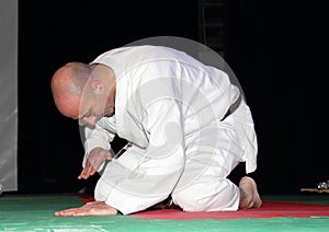 Karate exibition: the master`s bow