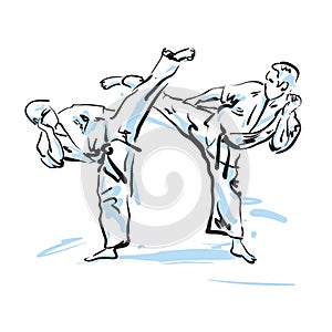 Karate fighters