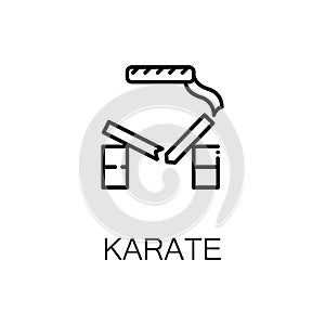 Karate flat icon or logo for web design.