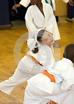 Karate girl photo