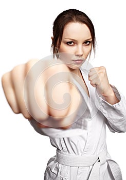 Karate girl photo