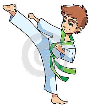 Karate Kick Boy