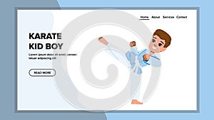 karate kid boy vector
