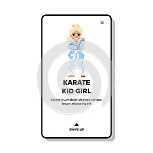 karate kid girl vector