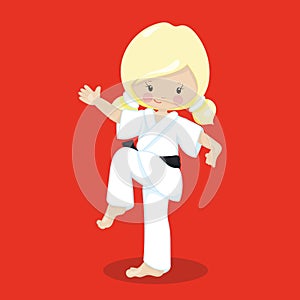 Karate Kid Girt Blond Crane 01 photo