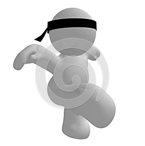 Karate kid kungfu pose icon