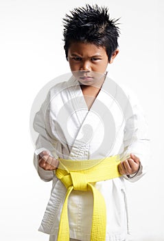 Karate Kid with yellow belt