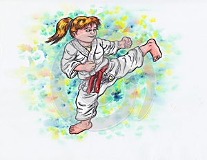 Karate Kids -kicking girl The Power of Karate-Do, 2017& x29;