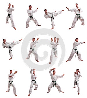 Karate man collage