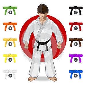 KARATE Martial Art Belt Rank System photo