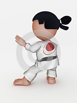 Karate Martial Arts Cartoon Character