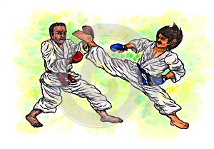 Karate men tournament fight The Power of Karate-Do, 2017