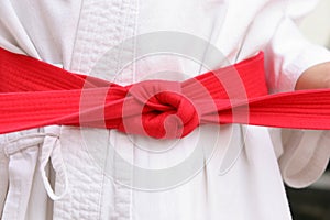 Karate red belt