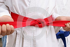 Karate red belt