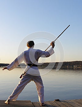 Karate at Sunrise photo