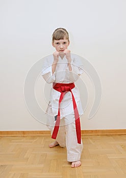 Karate training for child