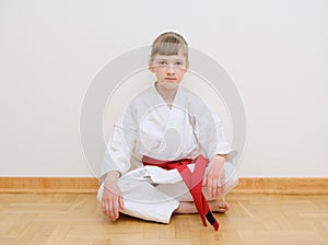 Karate training for a child