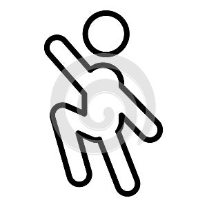Karate training icon outline vector. Fight attack
