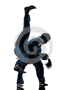 Karate vietvodao martial arts man woman silhouette