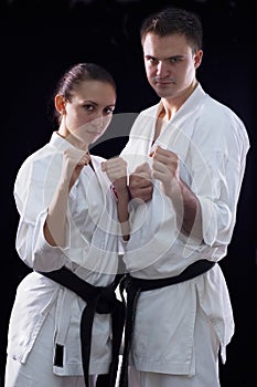 Karateka couple photo