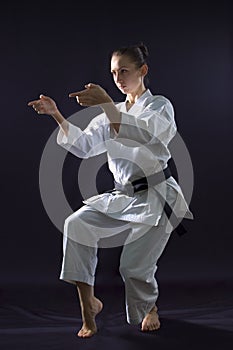 Karateka girl photo