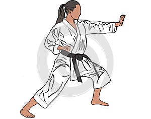 karateka icon vector logo