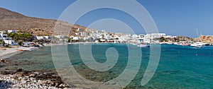 Karavostasis village, the port of Folegandros island, Cyclades, Greece.