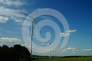 Two wind turbines of Mainova.