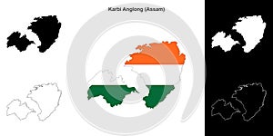 Karbi Anglong outline map
