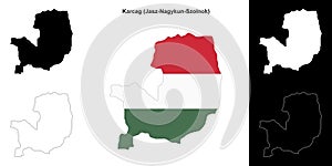 Karcag outline map