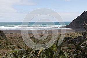 Karekare, Waitakere Ranges Regional Park - northern end of Union Bay, New Zealand