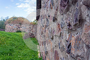 Karela Fortress - part of the masonry of the fortress wall