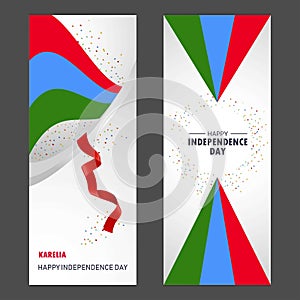 Karelia Happy independence day Confetti Celebration Background V