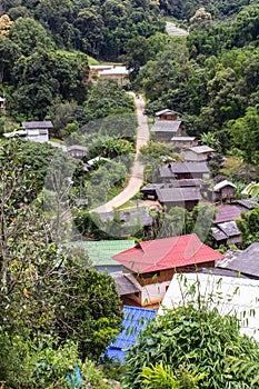 Karen village at mountains, Ban Pha Mon in Doi Inthanon Chiangmai