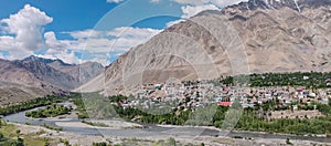 Kargil Town valley with Suru river