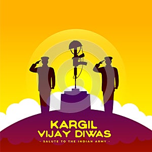 kargil vijay diwas background with indian army soldiers