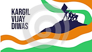 kargil vijay diwas banner template vector