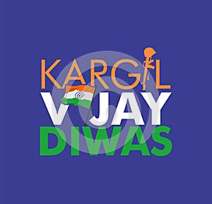 kargil vijay diwas text design background