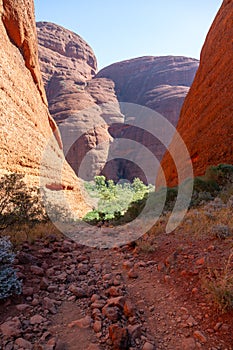 Karingana Lookout in Kata Tjuta monolits, Yulara, Ayers Rock, Red Center, Australia