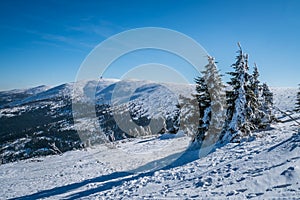 Karkonosze mountains winterscape
