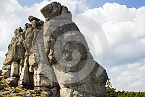 Karkonosze - Polish mountains. Mountains, trails and vegetation in the summer