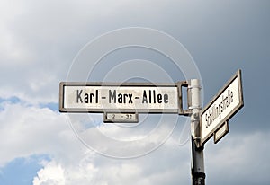 Karl Marx Allee Street Sign photo