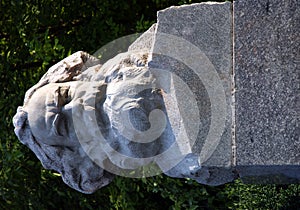 Karl Marx bust stone photo