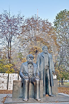 Karl Marx and Friedrich Engels at Berlin, Germany