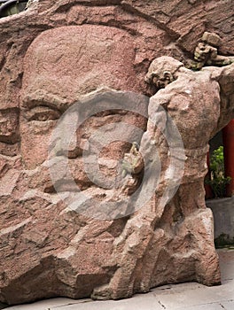 Karl Marx Stone Statue Chongqing Sichuan China photo