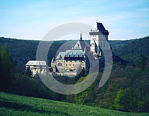 Karlstejn Castle, founded by Charles IV, was built in the style of High Gothic not only as an imperial residence,