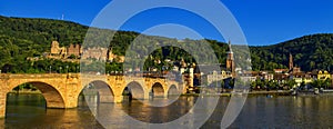 Karl Theodor or old bridge and castle, Heidelberg, Germany