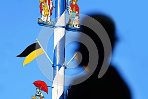 Karl Valentin, in the background may tree at the Viktualienmarkt Munich